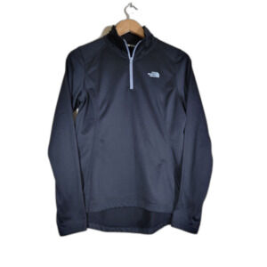 North Face Women's Black 1/4 Zip Pullover Sweatshirt - Small